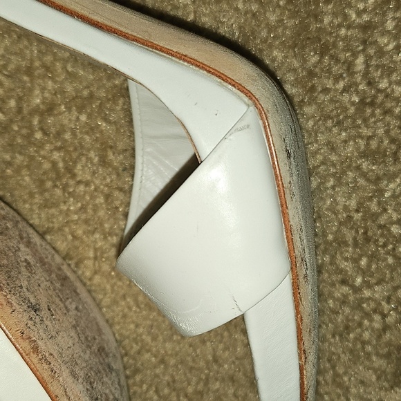 Marciano Elegant White High Heels with Gold Accents - Picture 10 of 12